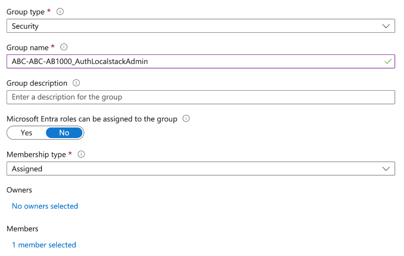 Creating a role group in Entra ID